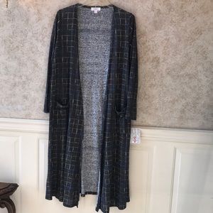 NWT LulaRoe Sarah long cardigan duster. Size small. Grey